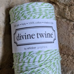 DIVINE TWINE I Lime Green and White Bakers Twine